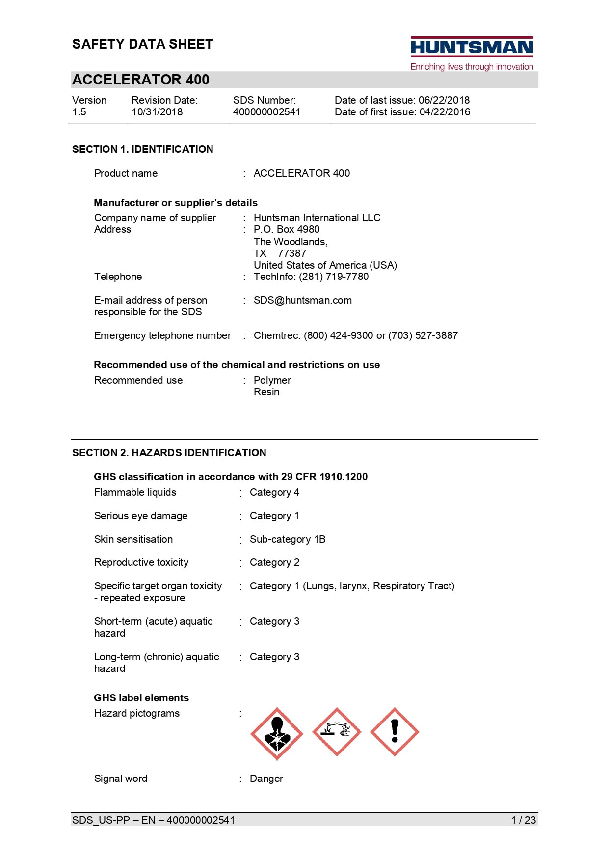 Accelerator 400 SDS