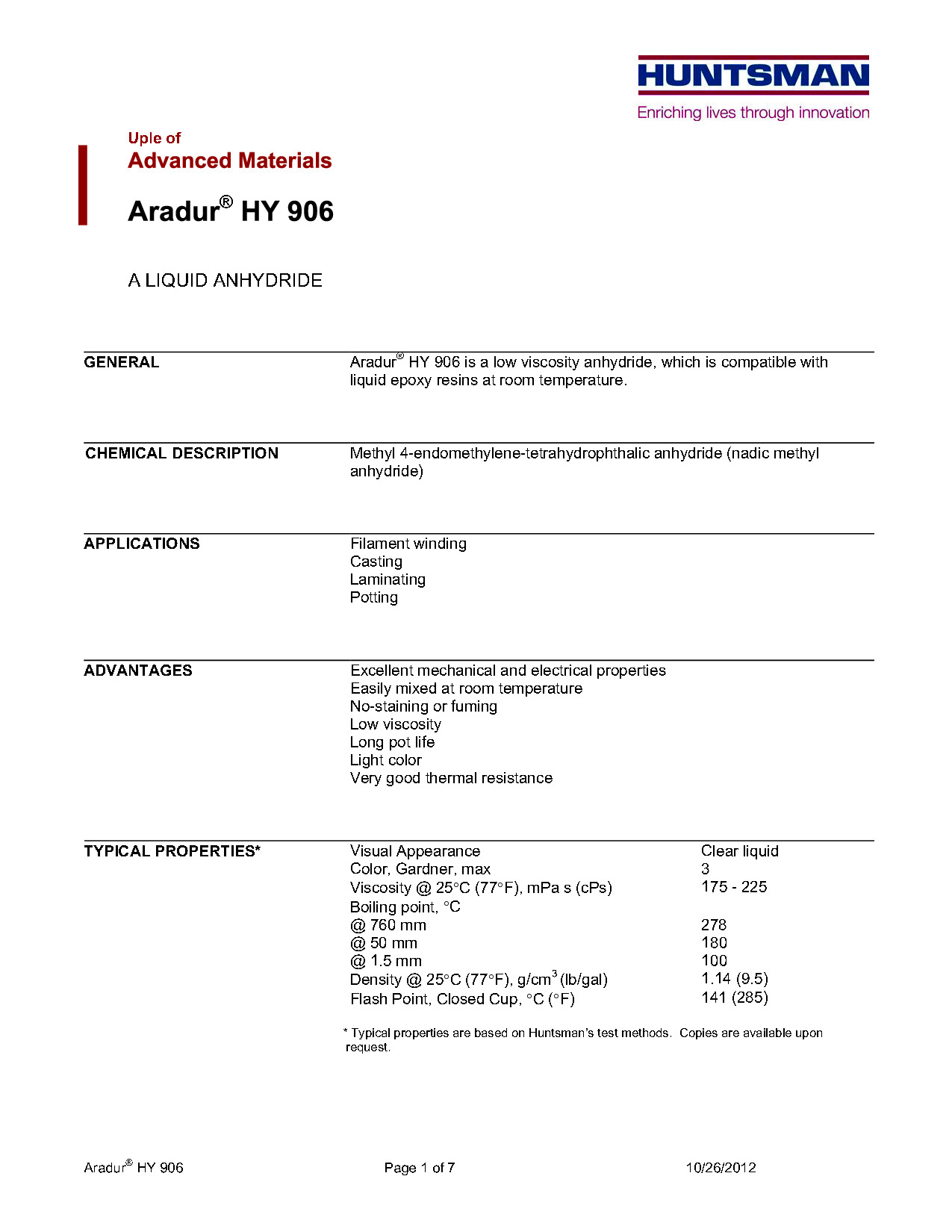 Aradur HY 906 US TDS