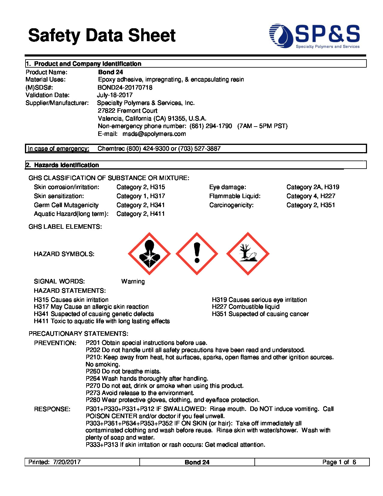 Bond 24 SDS