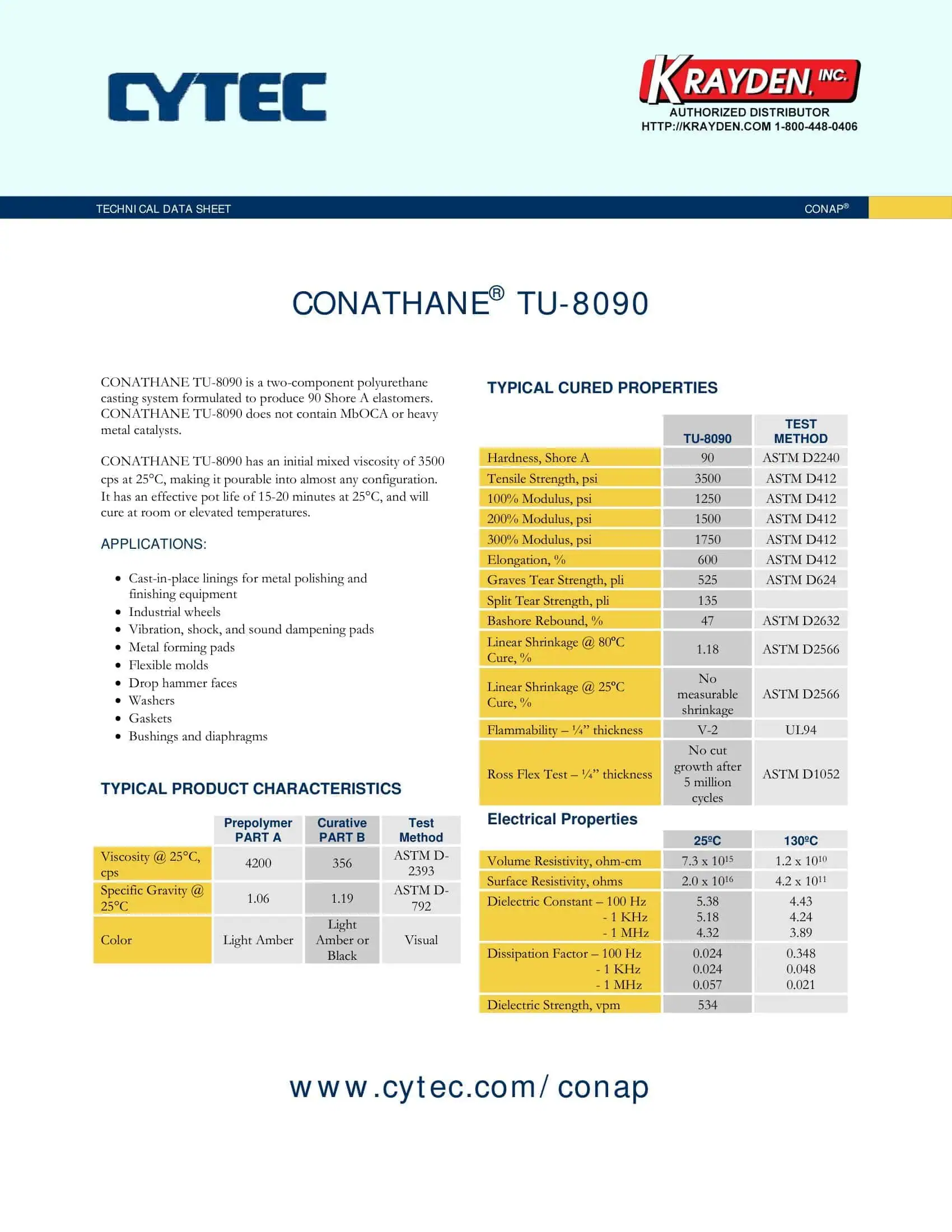 Cytec Conap Tu 8090 TDS