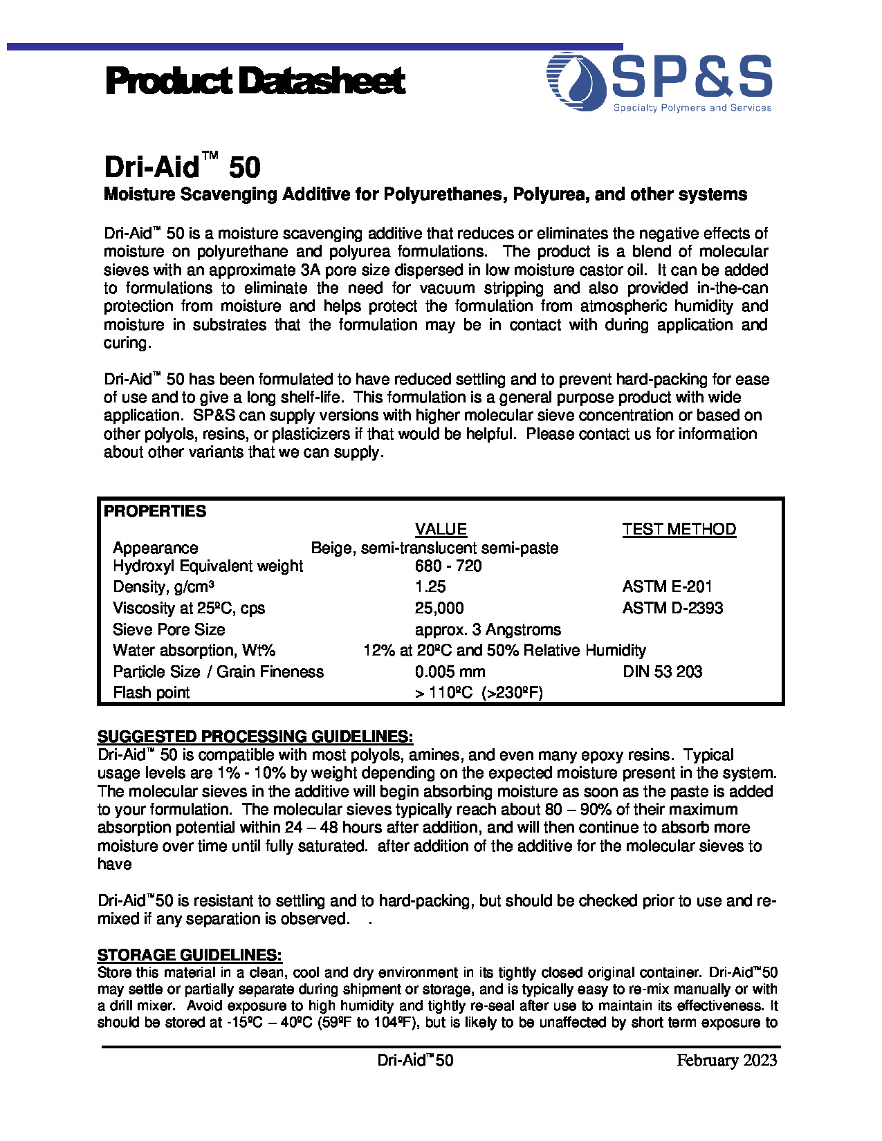 Dri Aid 50 TDS