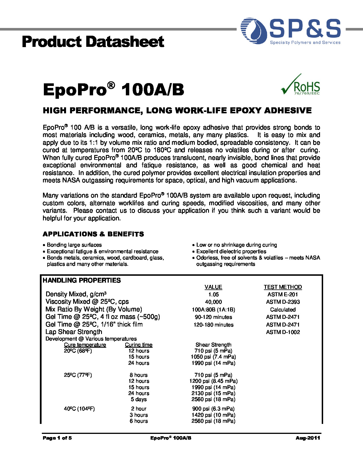EpoPro 100 A B TDS