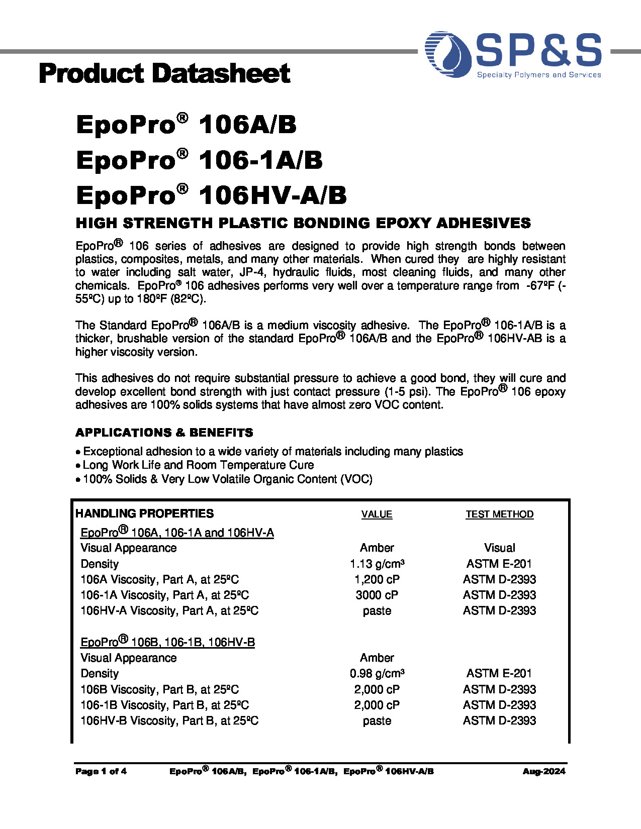 EpoPro 106AB 106 1AB 106HV AB TDS