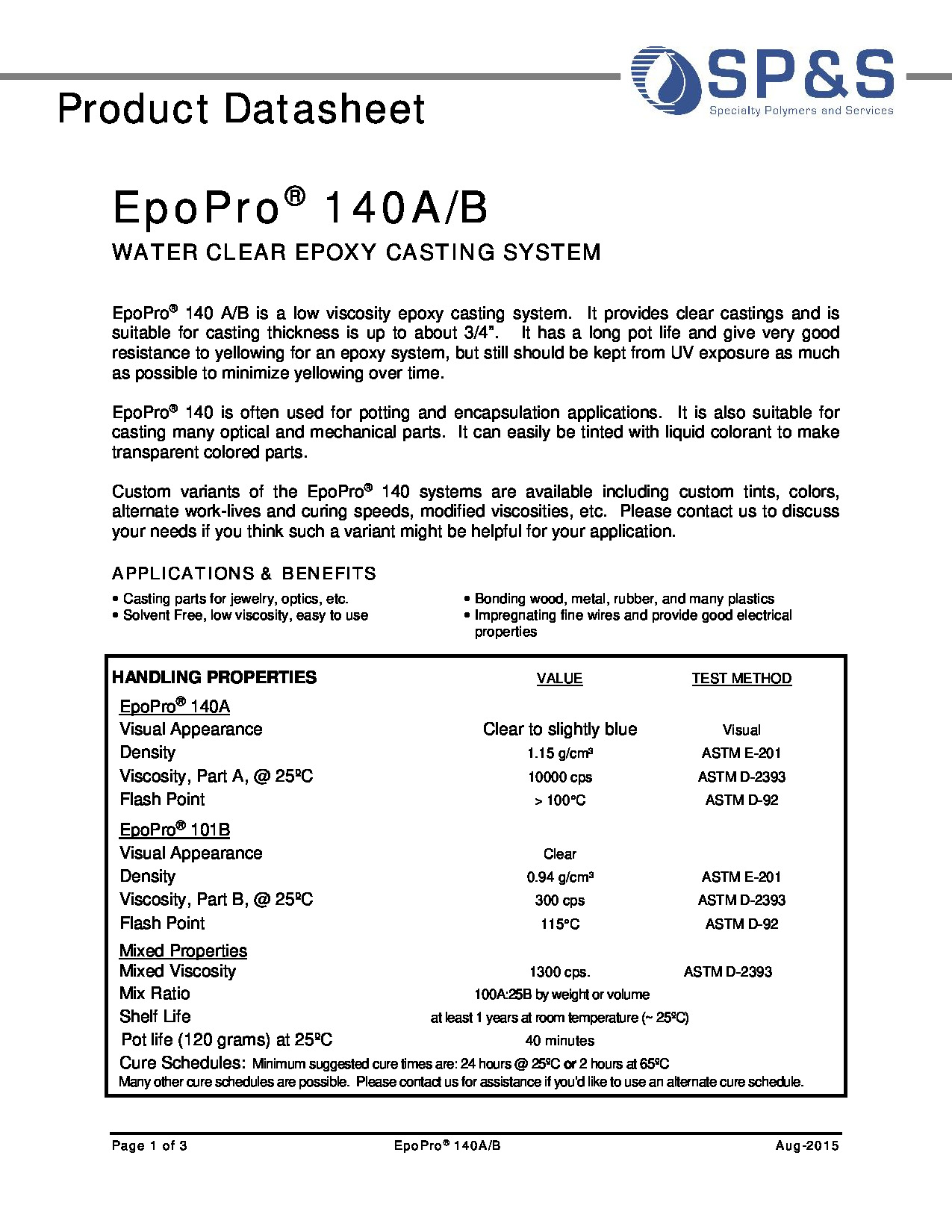 EpoPro 140A+B TDS