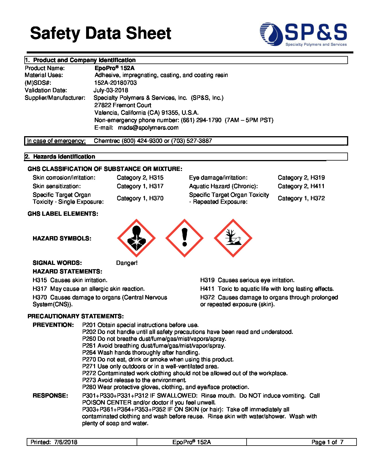 EpoPro 152A SDS