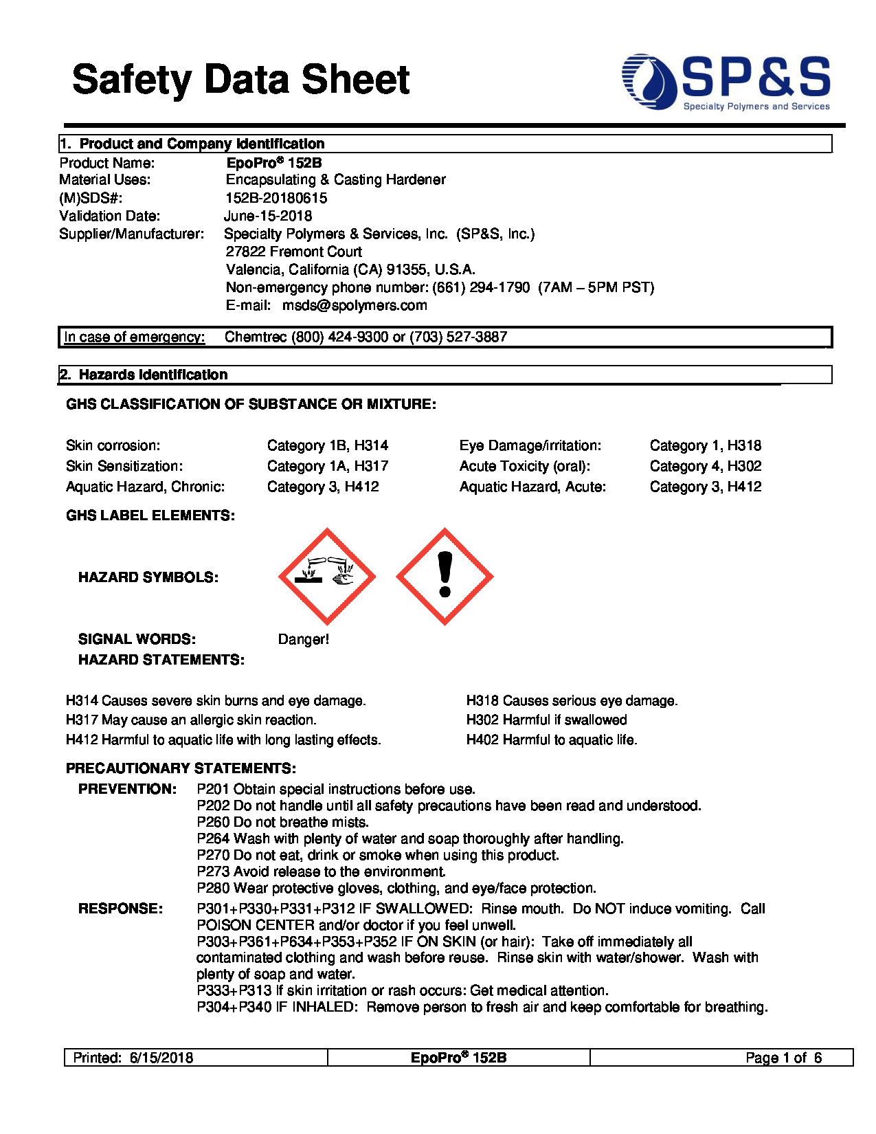 EpoPro 152B SDS