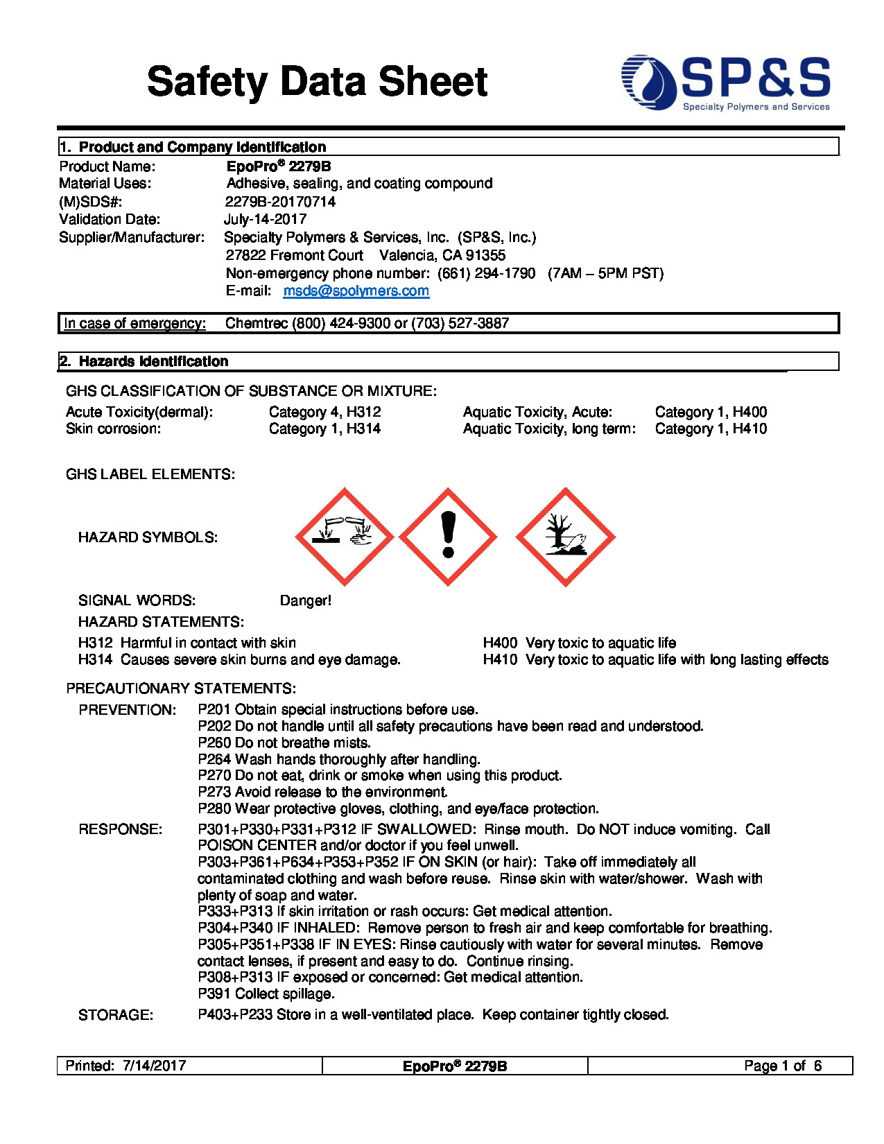 EpoPro 2279B SDS