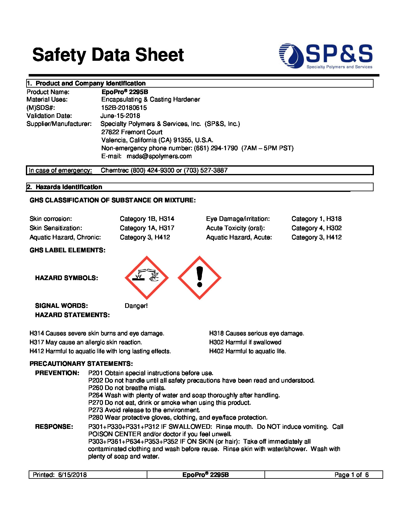 EpoPro 2295B SDS