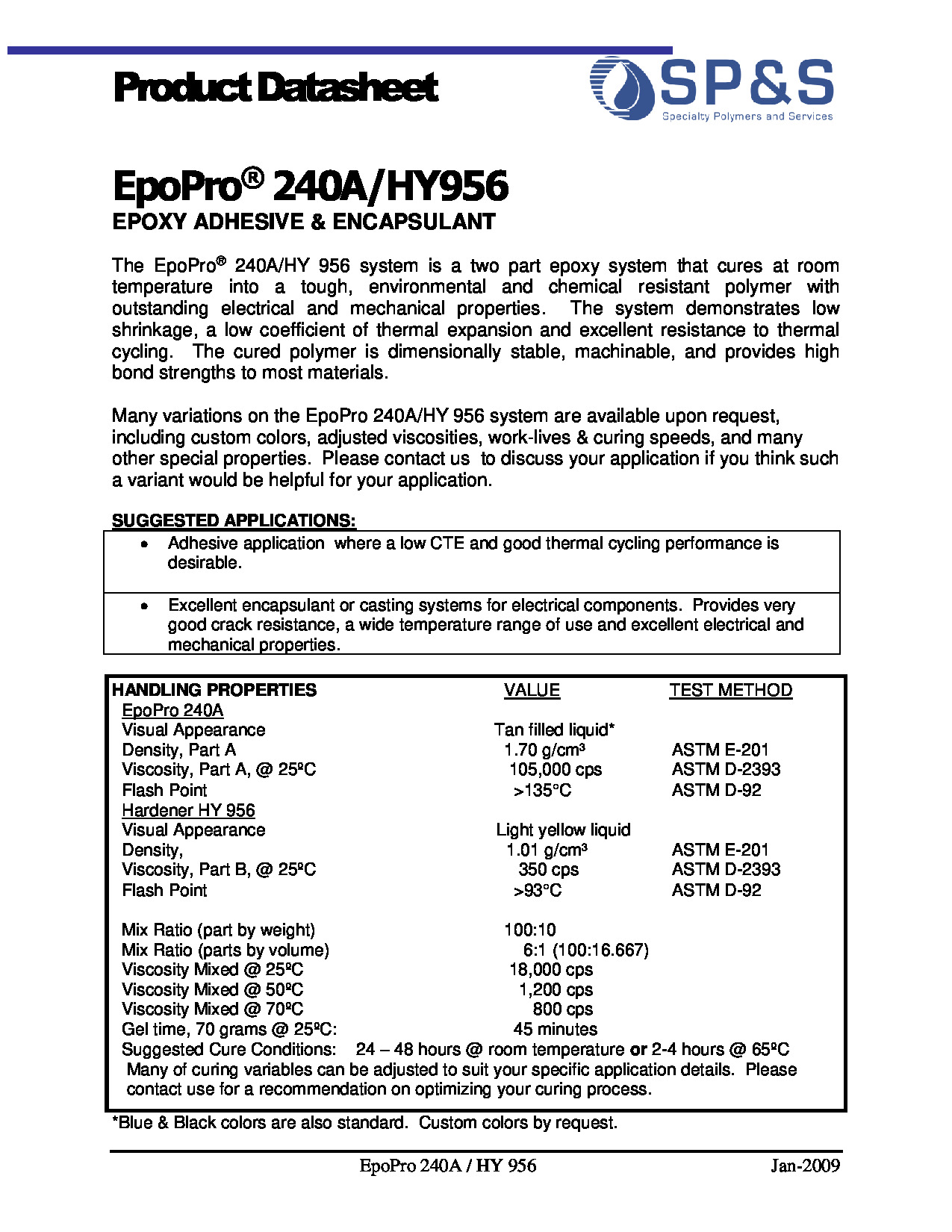 EpoPro 240A+HY956  TDS