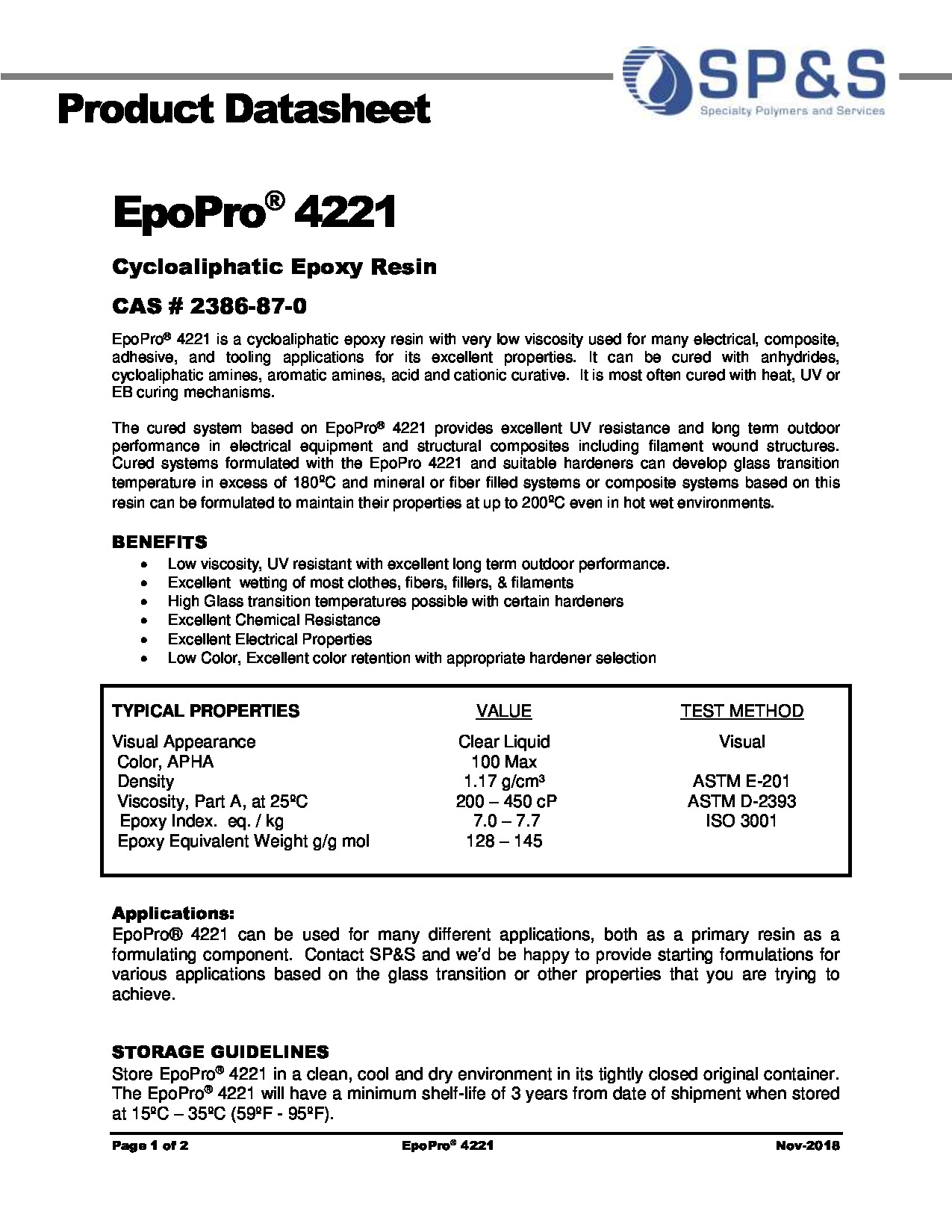 EpoPro 4221 TDS