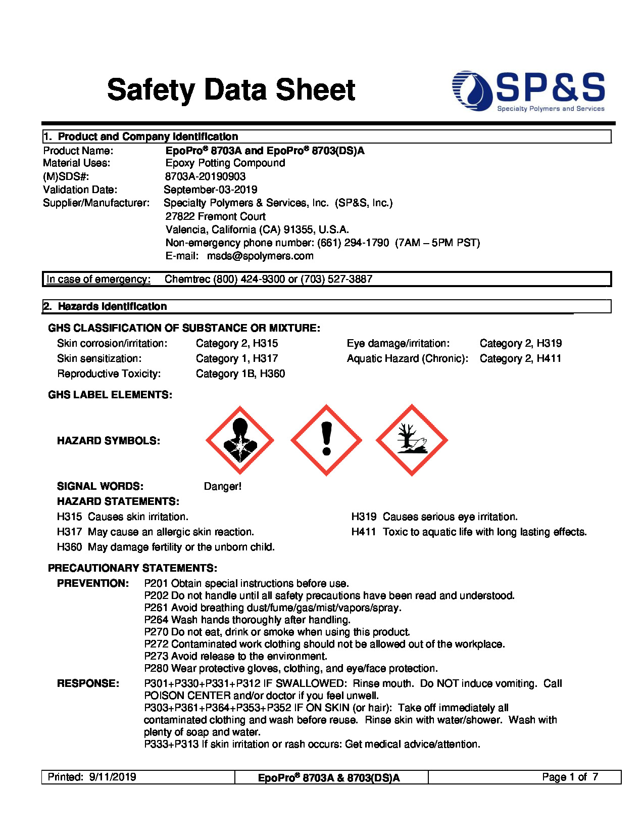 EpoPro 8703A 8703(DS)A SDS
