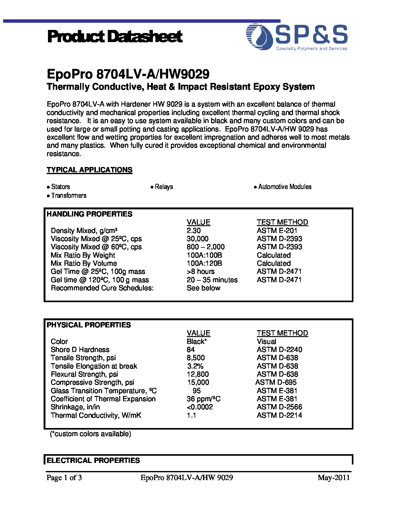 EpoPro 8704LV A+9029B  TDS