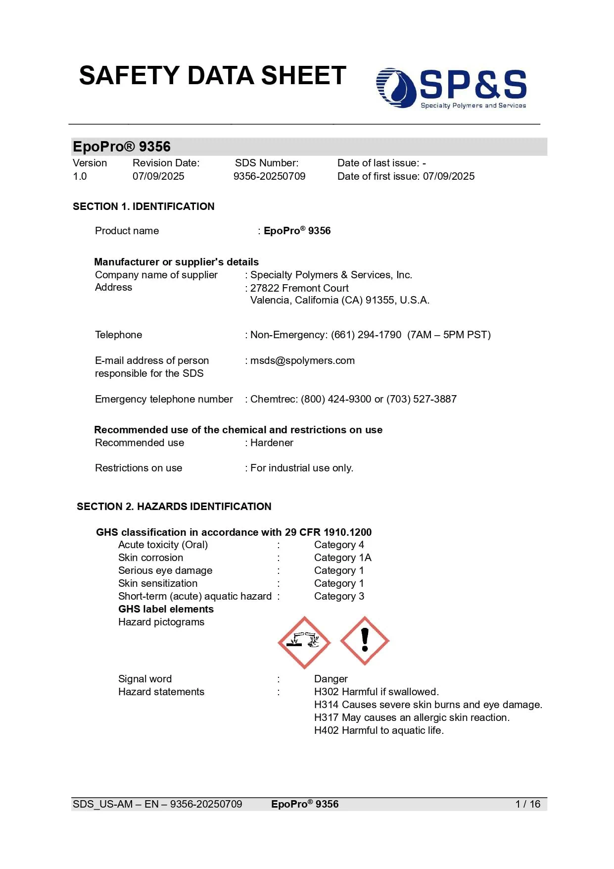 EpoPro 9356 SDS