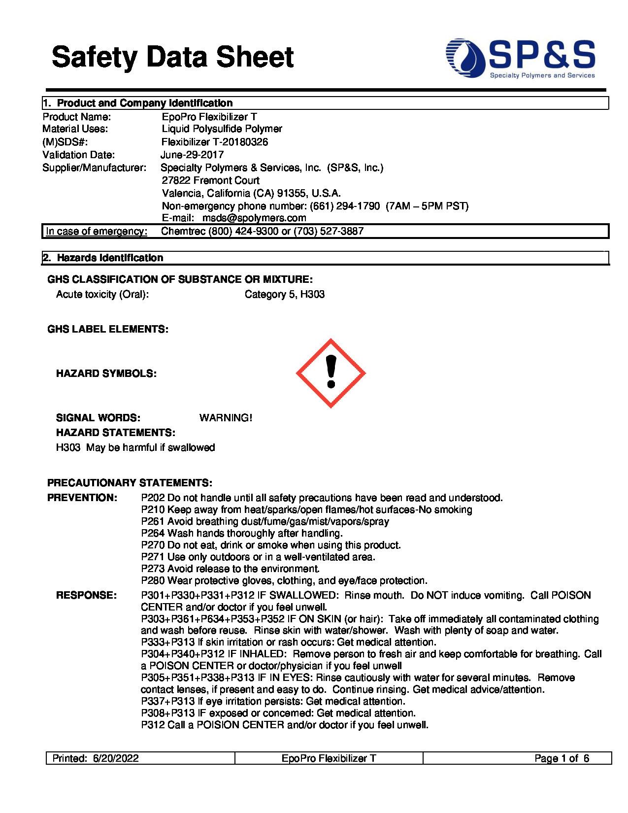 EpoPro Flexibilizer T SDS