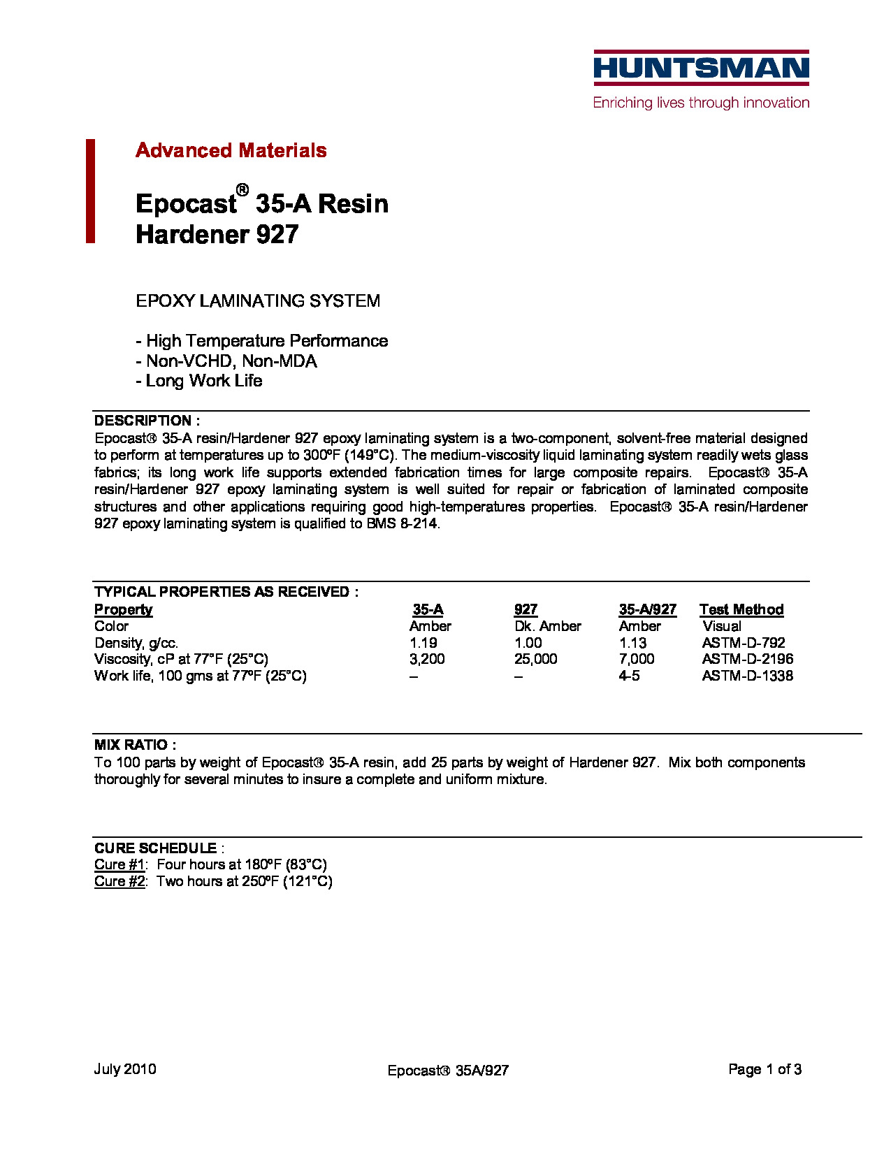 Epocast 35A 927 US TDS