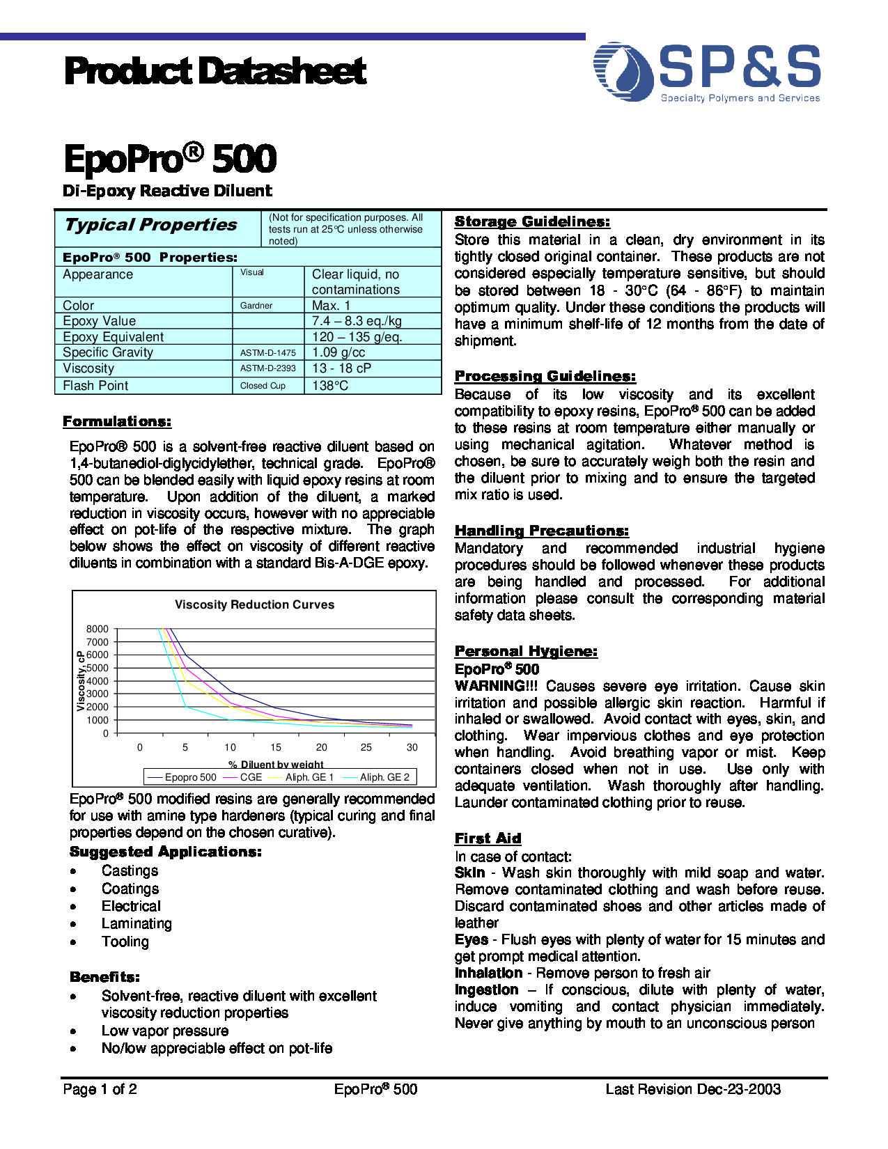 Epopro 500 TDS