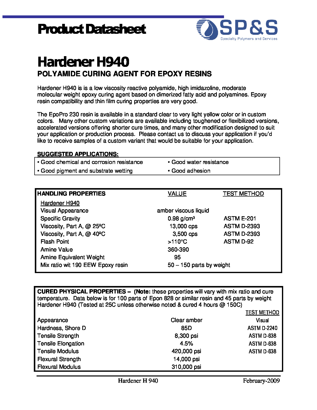 Hardener H940 TDS