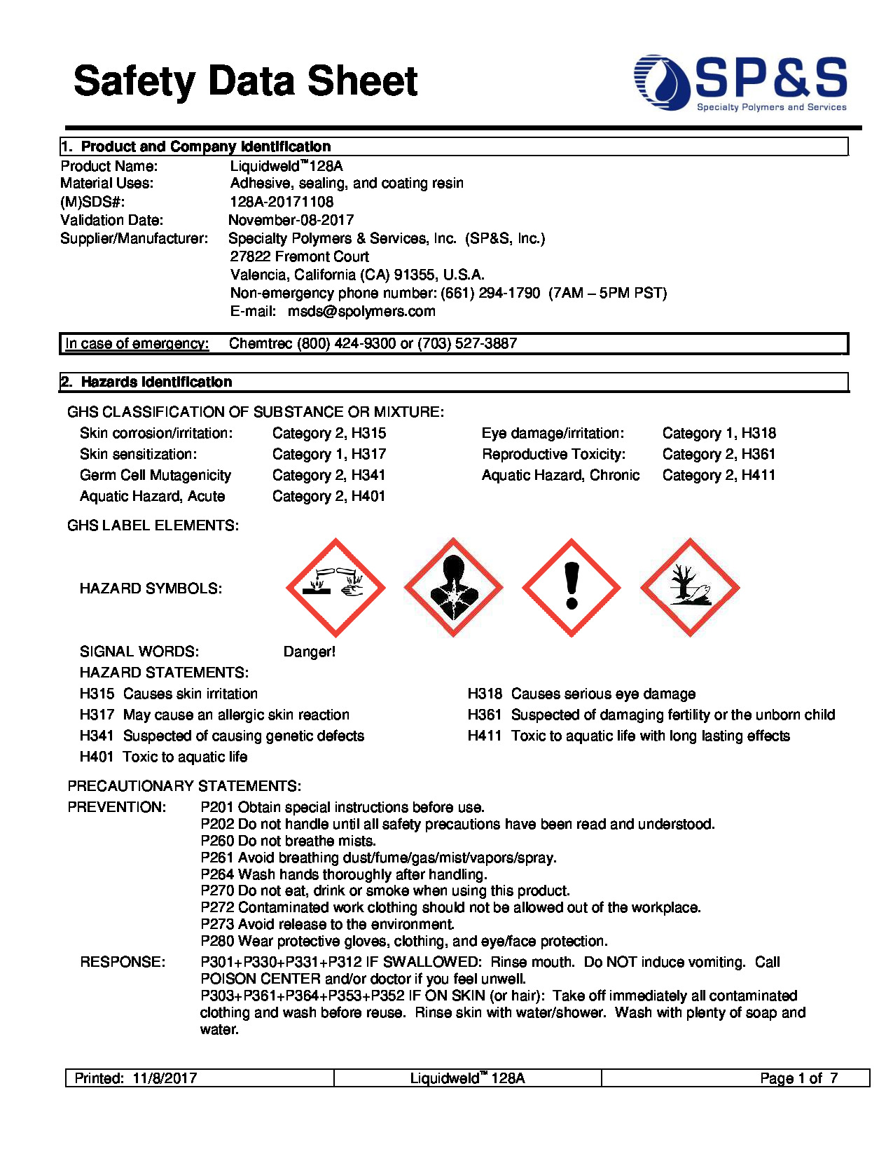 Liquidweld 128A SDS