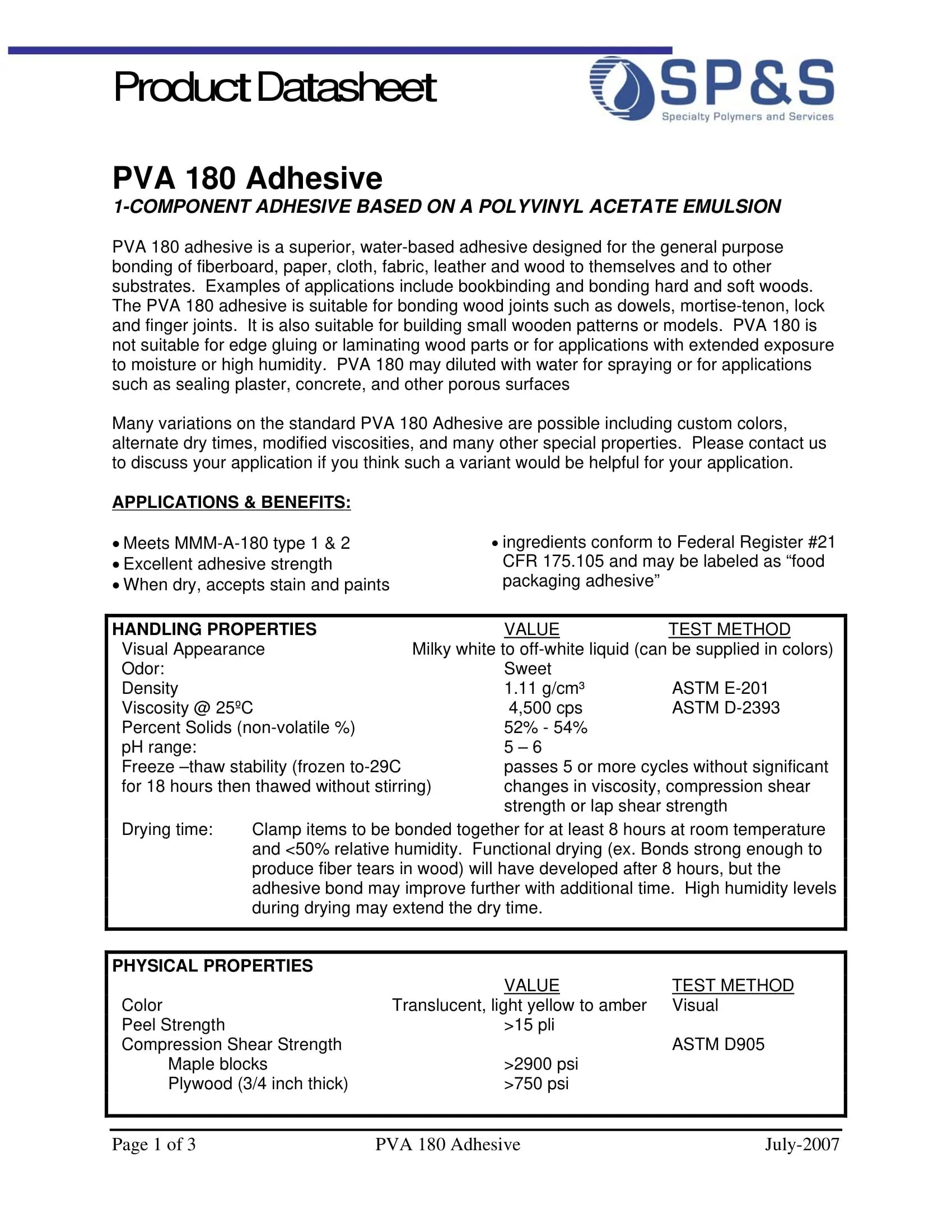 Pva 180 Tds