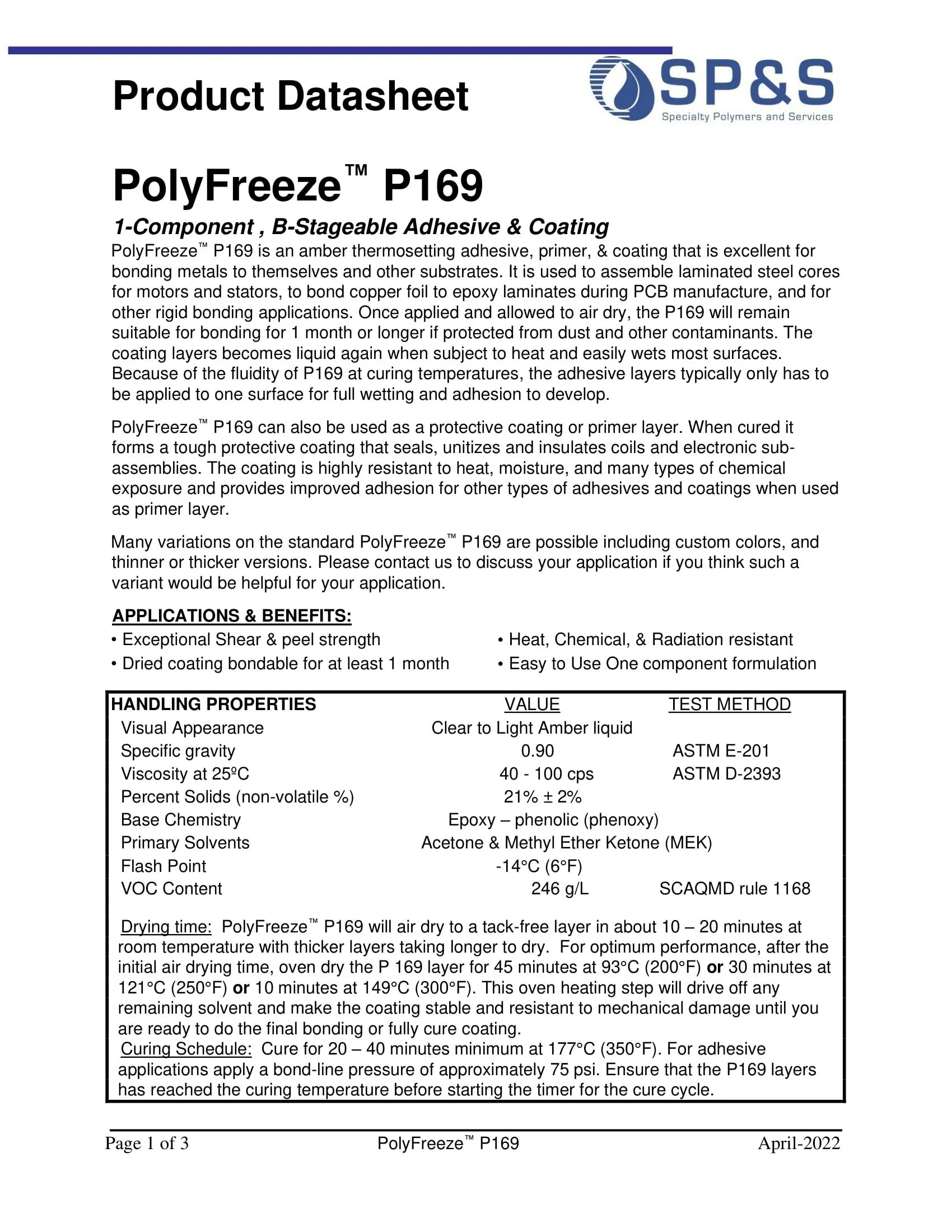 PolyFreeze P169 TDS