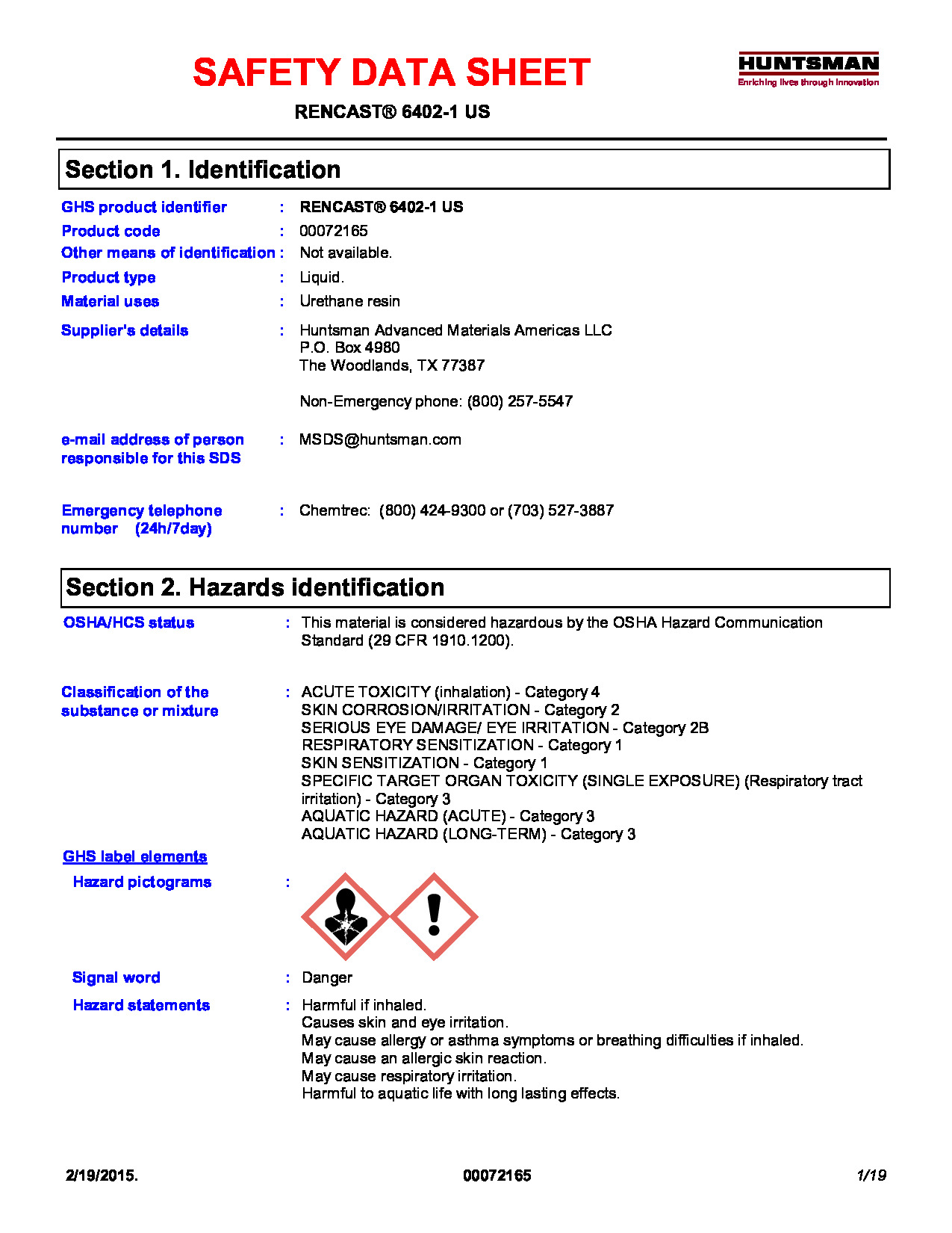 RenCast 6402 1 US SDS