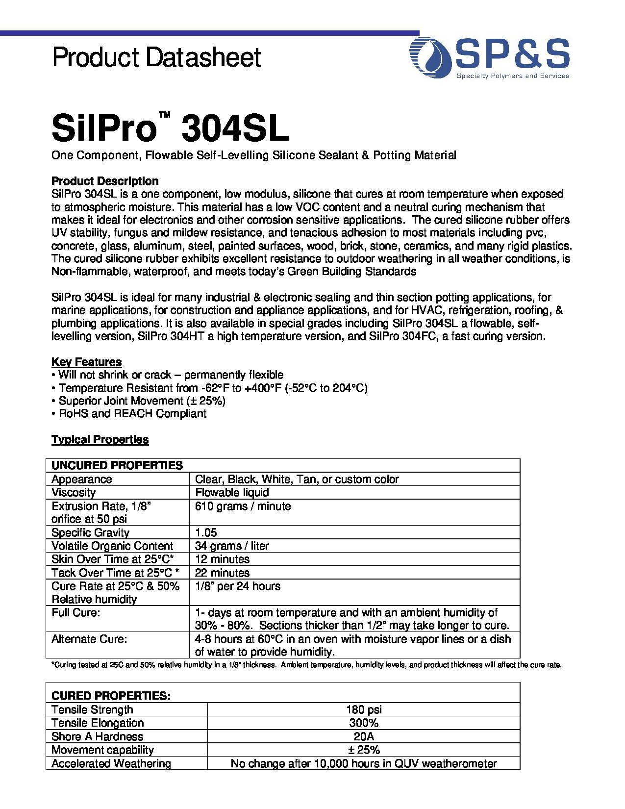 SilPro 304SL TDS
