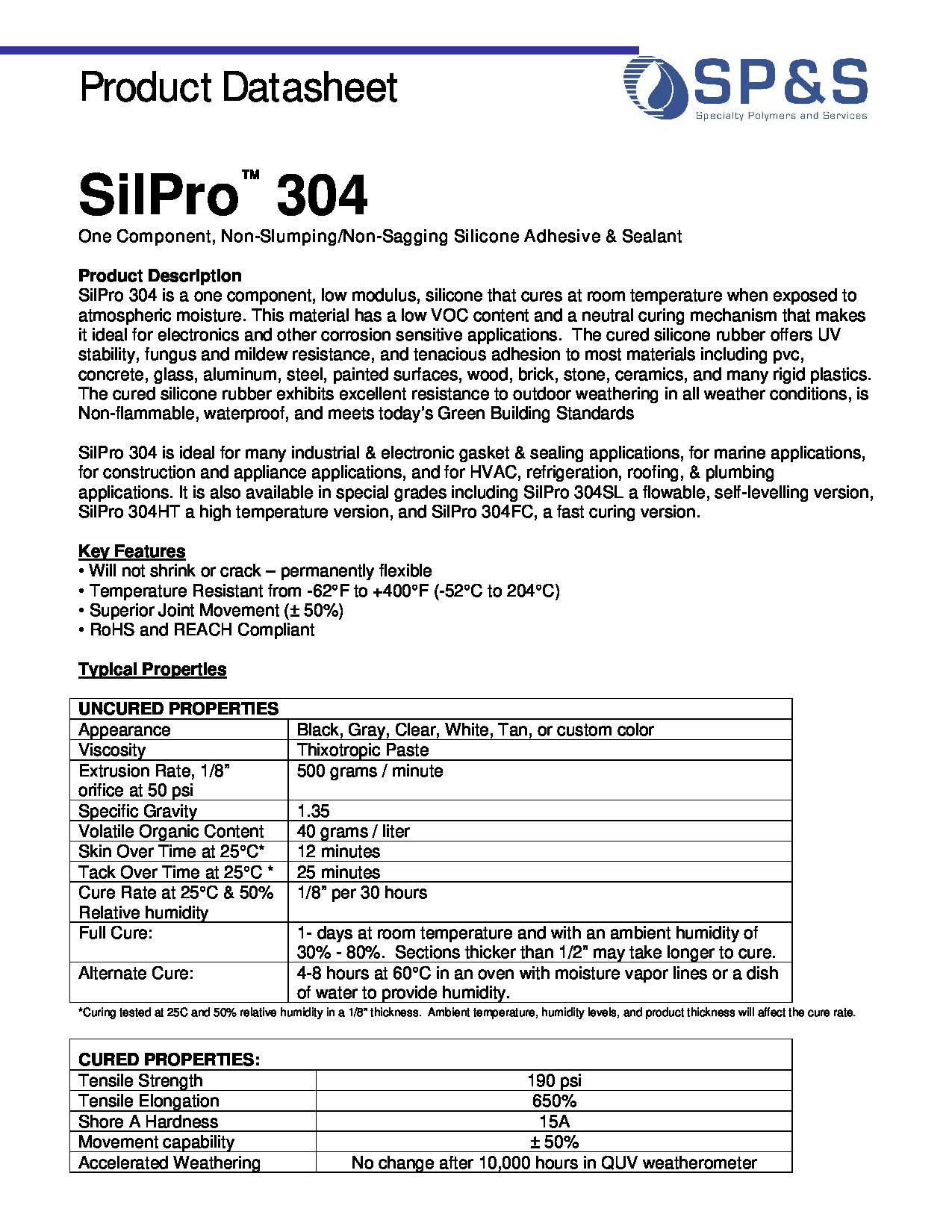 SilPro 304 TDS