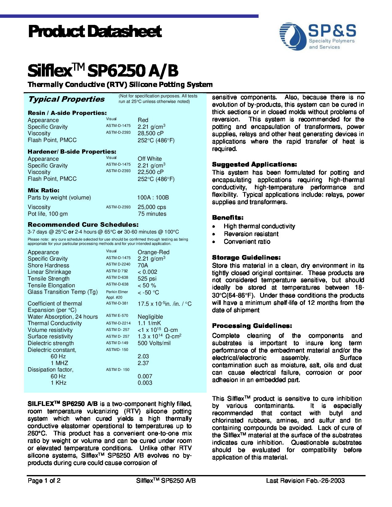 Silflex 6250 AB TDS