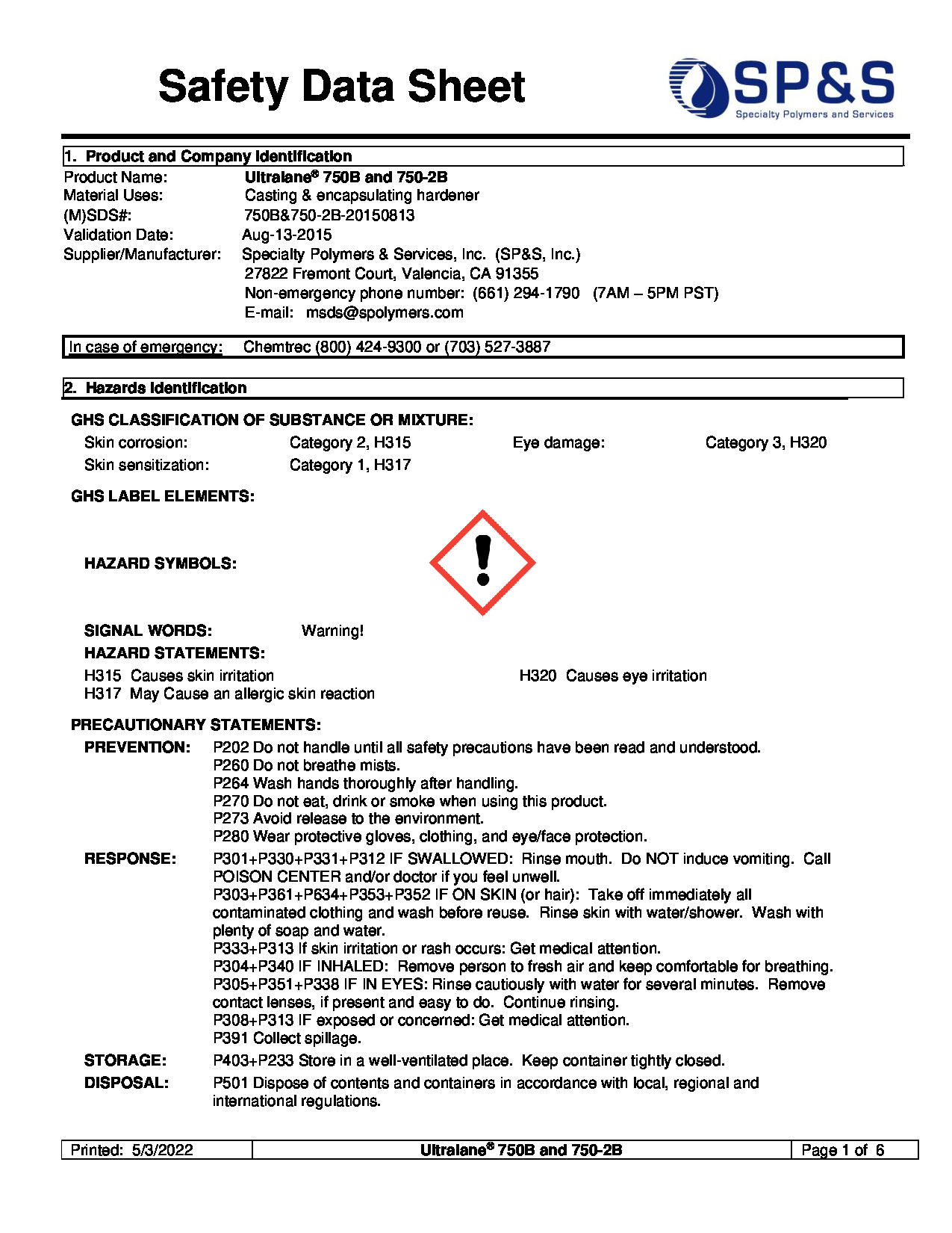 Ultralane 750B 750 2B SDS