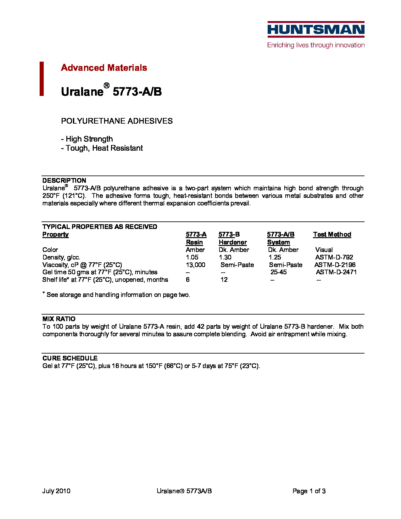 Uralane 5773 A B US TDS