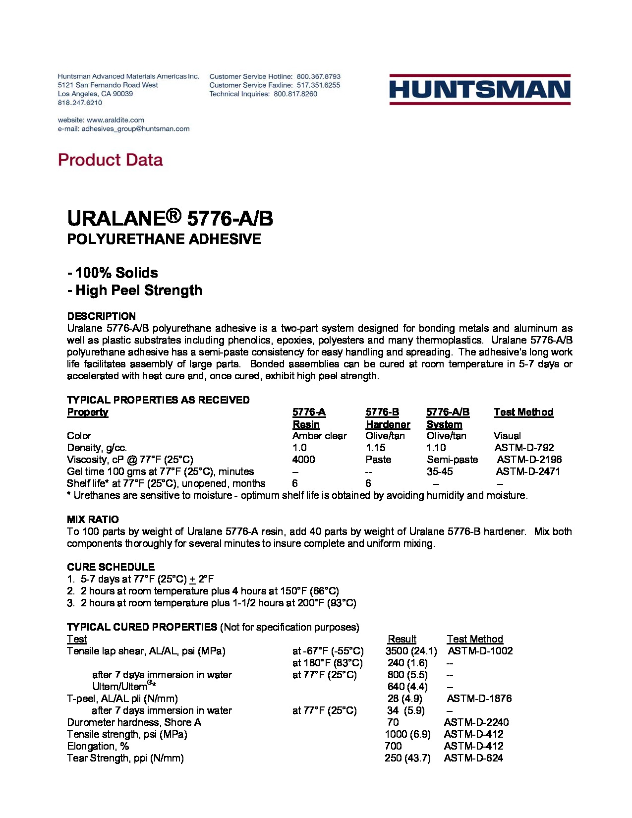 Uralane 5776A+B(US) TDS